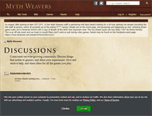 Tablet Screenshot of myth-weavers.com